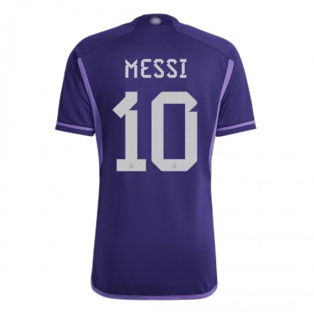 Messi 10 Argentina Venkovní Mistrovství Světa 2022 - Fotbalové Dresy (S/S) Messi 10 Argentina Venkovní Mistrovství Světa 2022 - Fotbalové Dresy (S/S)